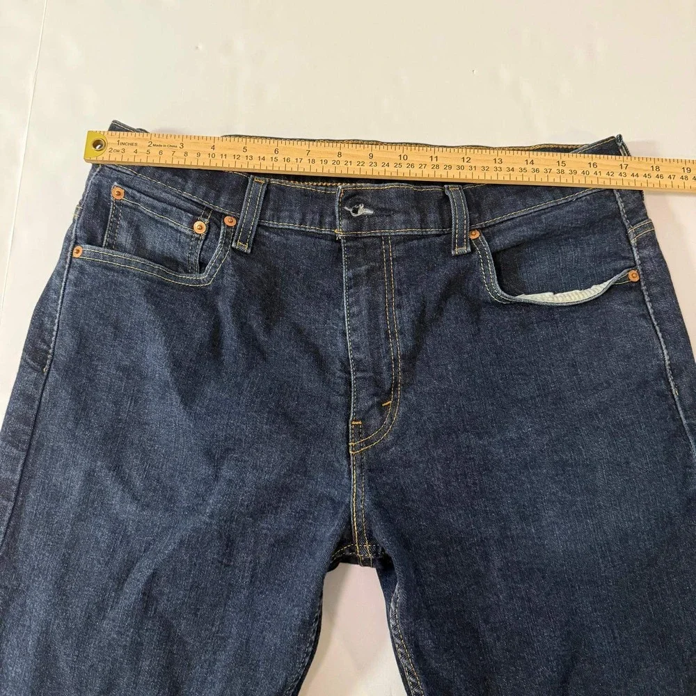 Levis 569 Loose Straight Leg Jeans Mens W34 L34 Dark Indigo Blue Denim 3757